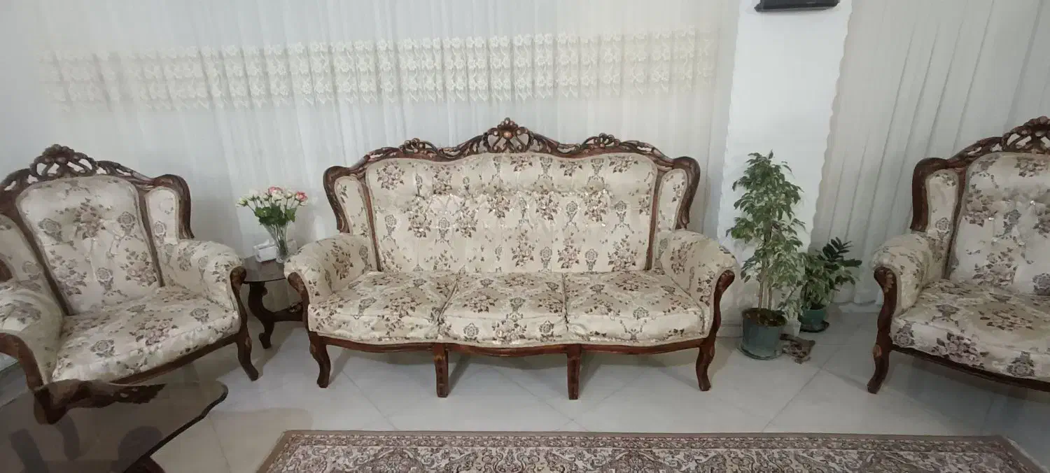 مبل استیل چوب گردو|مبلمان خانگی و میز عسلی|آمل, |دیوار