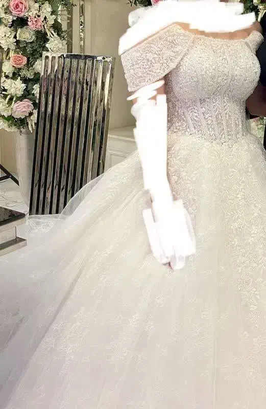 لباس عروس اروپایی دانتل فرانسه|لباس|گتاب, |دیوار