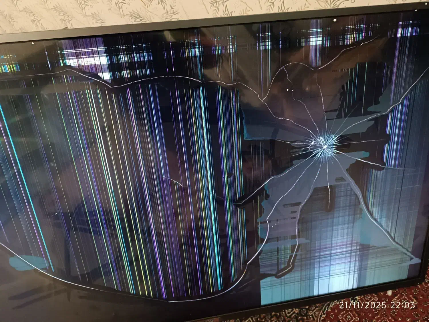 تلویزیون ۴۹ پنل شکسته دوو|تلویزیون و پروژکتور|همدان, |دیوار