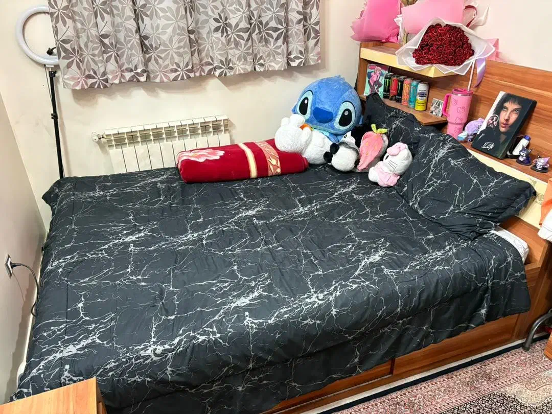 تختخواب دونفره دارای چهار کشو|تخت و سرویس خواب|تهران, خاک سفید|دیوار