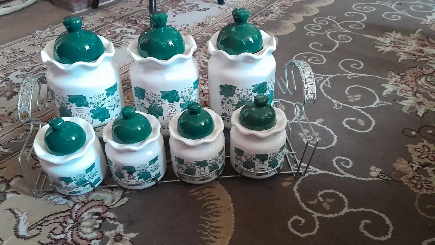 سرویس ادیه جات آشپزخانه .کوهچنار|ظروف سرو و پذیرایی|کوه چنار, |دیوار