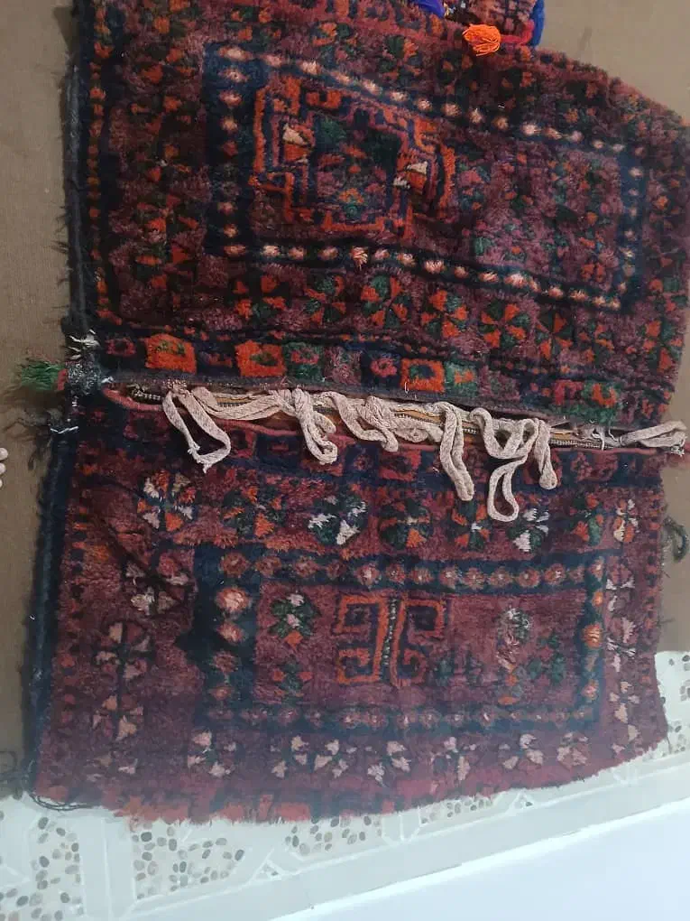 خورجین قدیمی|گلیم، جاجیم، گبه|شوشتر, |دیوار