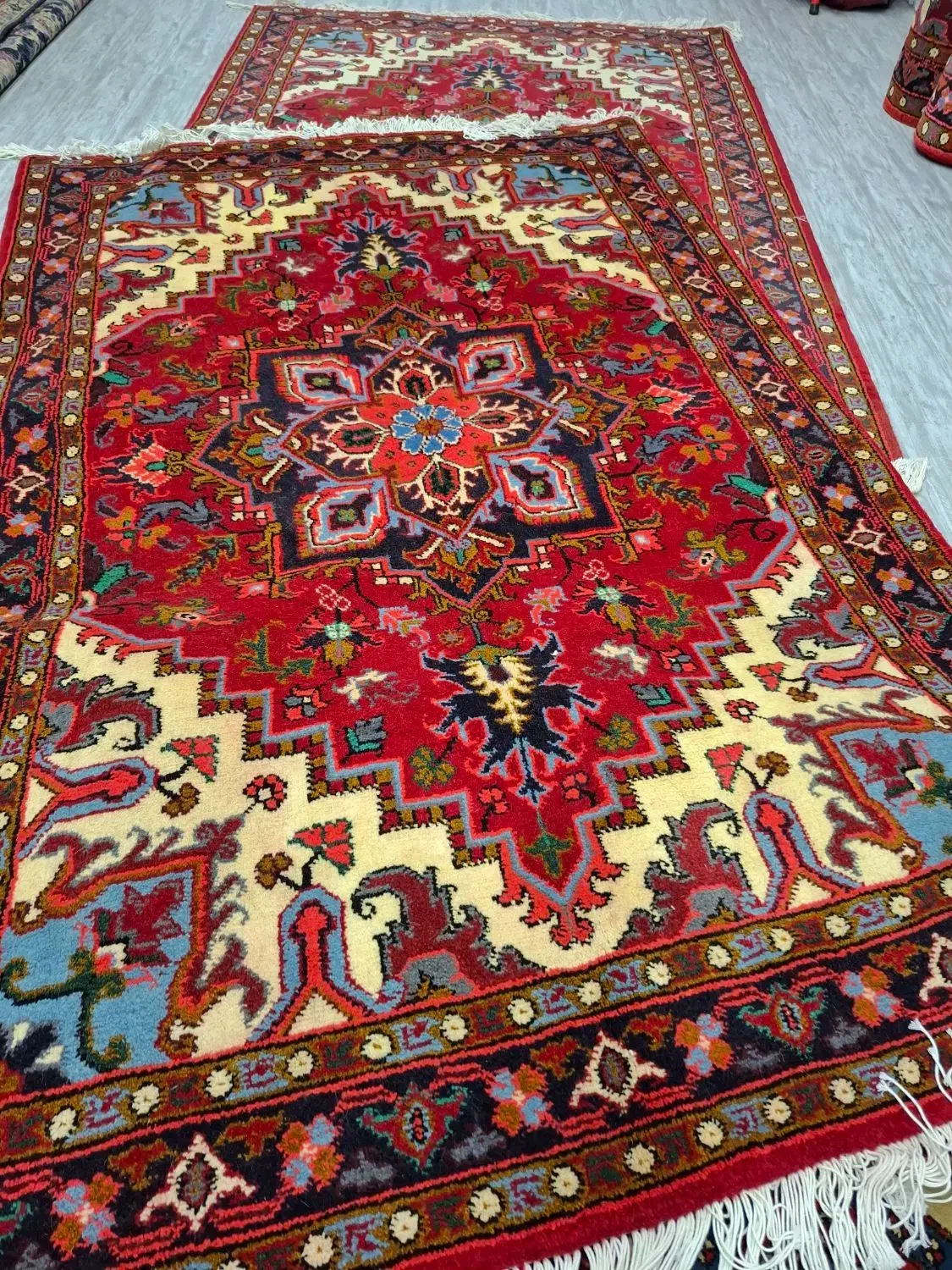 یک جفت قالیچه دستباف هریس|فرش|تهران, حر|دیوار