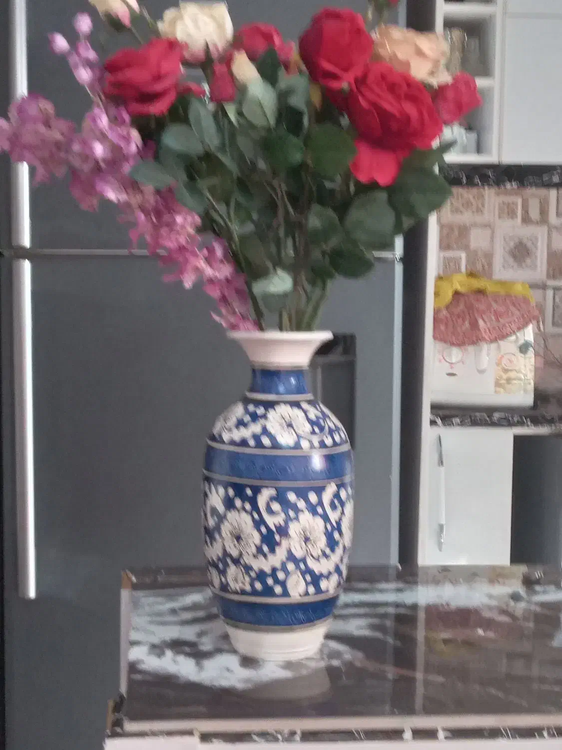 گلدان با گلهای خشک ومصنوعی|گل مصنوعی|پردیس, فاز ۶|دیوار