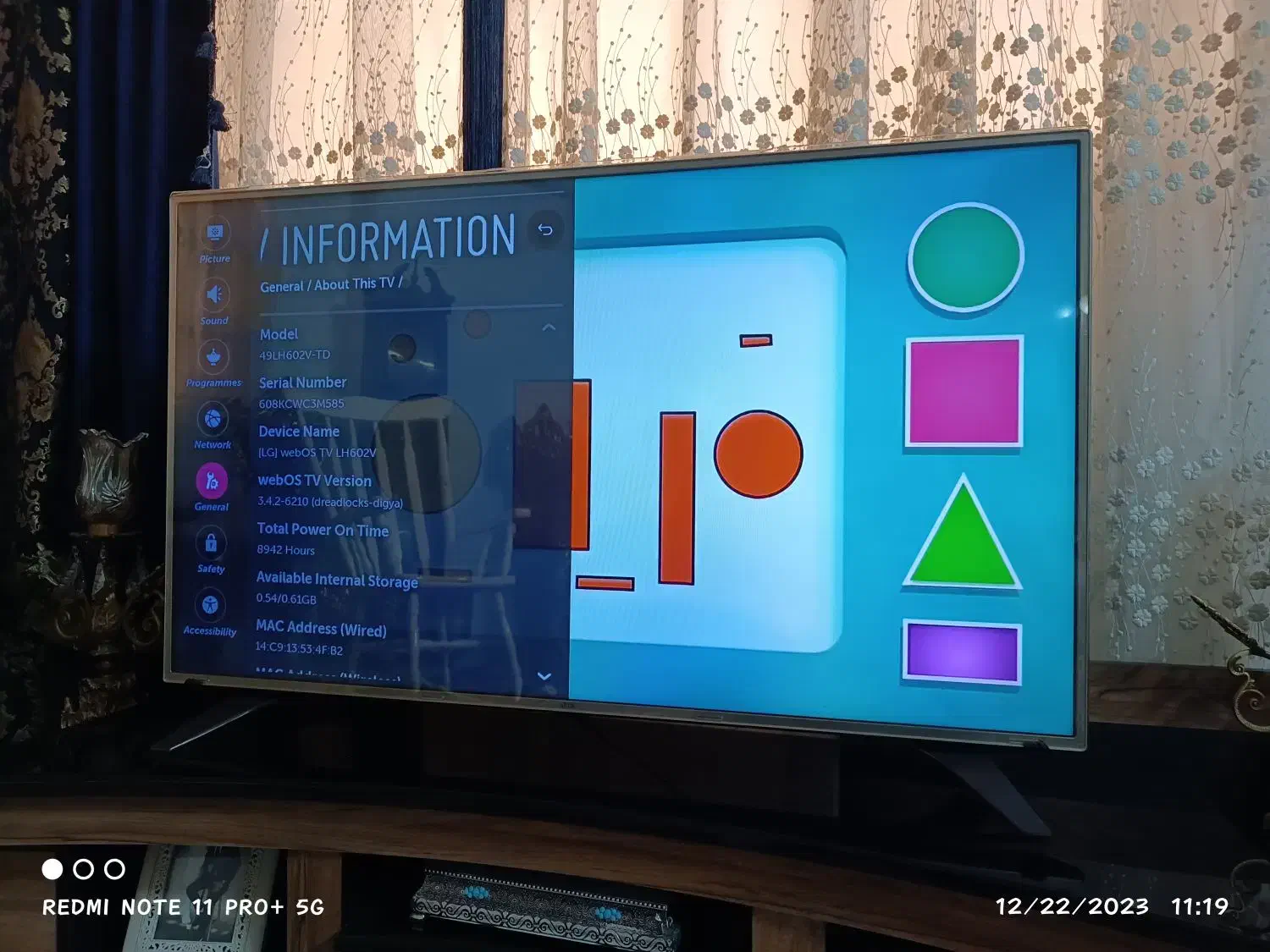 تلویزیون هوشمند ال جی|تلویزیون و پروژکتور|سمنان, |دیوار