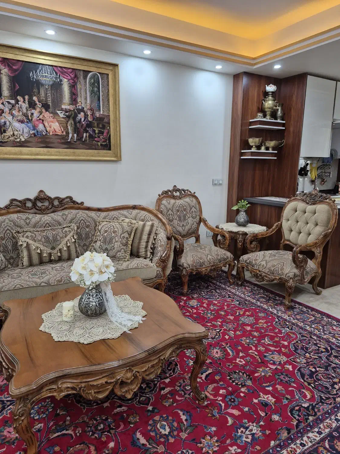 مبل کلاسیک ۷ نفره چوب راش|مبلمان خانگی و میز عسلی|تهران, نارمک جنوبی|دیوار