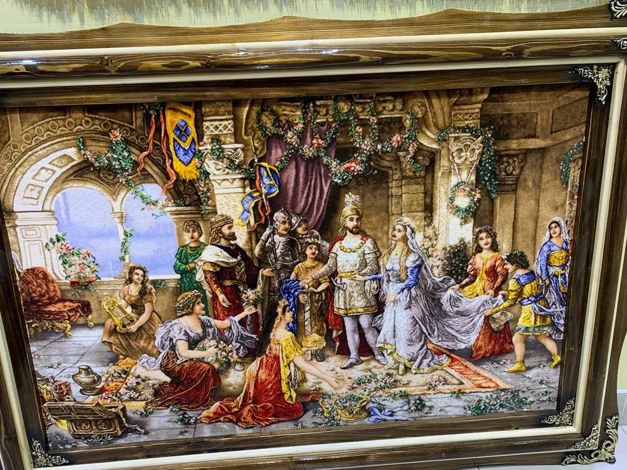 تابلو فرش دستباف چله ابریشم نو|تابلو فرش|تهران, مختاری|دیوار