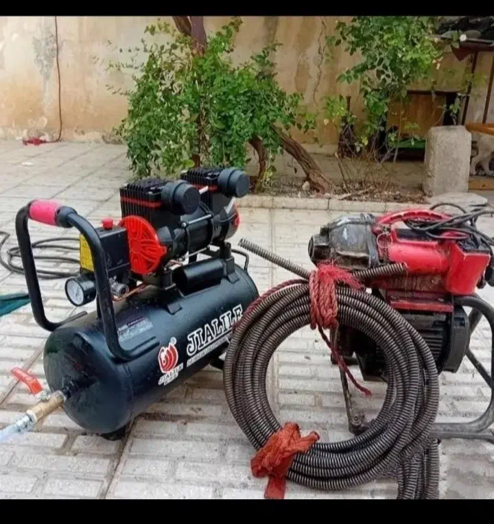 لوله باز کنی با فنر برقی وکمپرسور هوا علی پور|خدمات پیشه و مهارت|لامرد, |دیوار