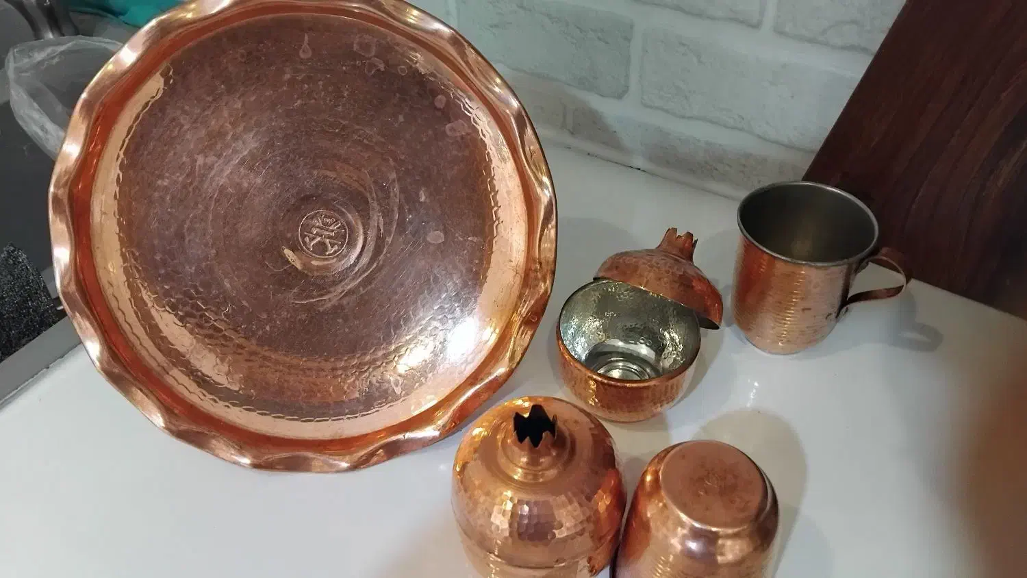 ظروف مسی|ظروف سرو و پذیرایی|قم, سراجه (۱۵ خرداد)|دیوار