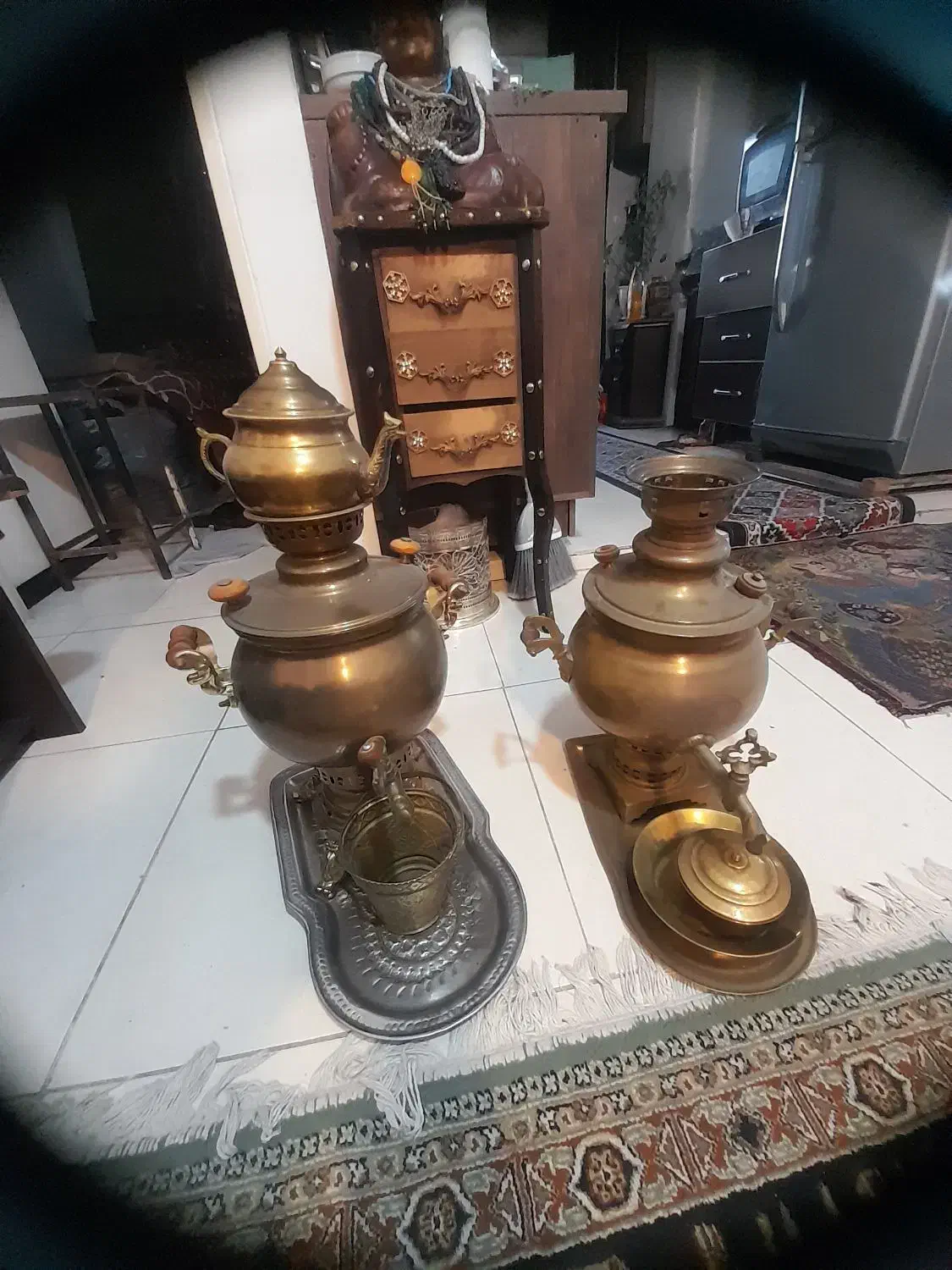 یه جفت سماور برنجی|کلکسیون و سرگرمی|شهریار, شهرک وائین|دیوار