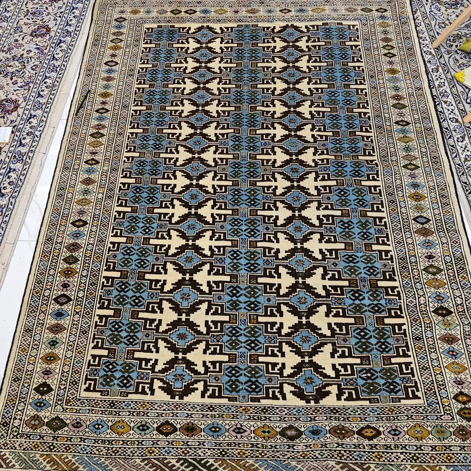 فرش ترکمن.قالیچه حدود ۵ متر فرش.سالم بدون عیب|فرش|زنجان, |دیوار