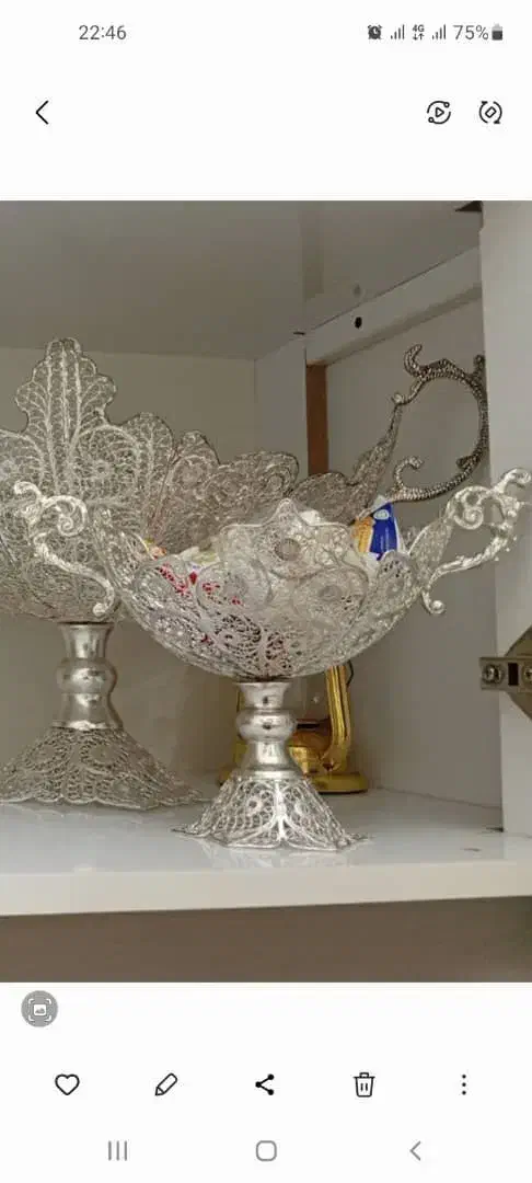 فروش ظروف ملیله نقره|ظروف سرو و پذیرایی|شهرکرد, |دیوار