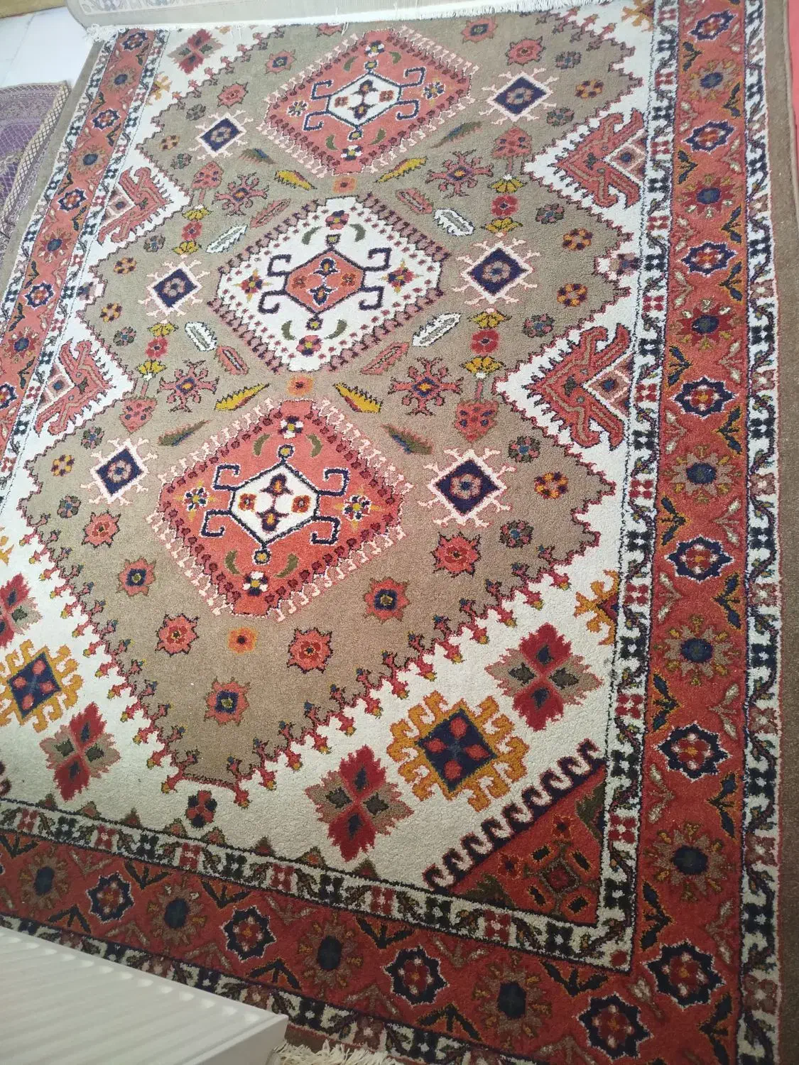 یک جفت فرش ماشینی طرح سنتی|فرش|سهند, |دیوار