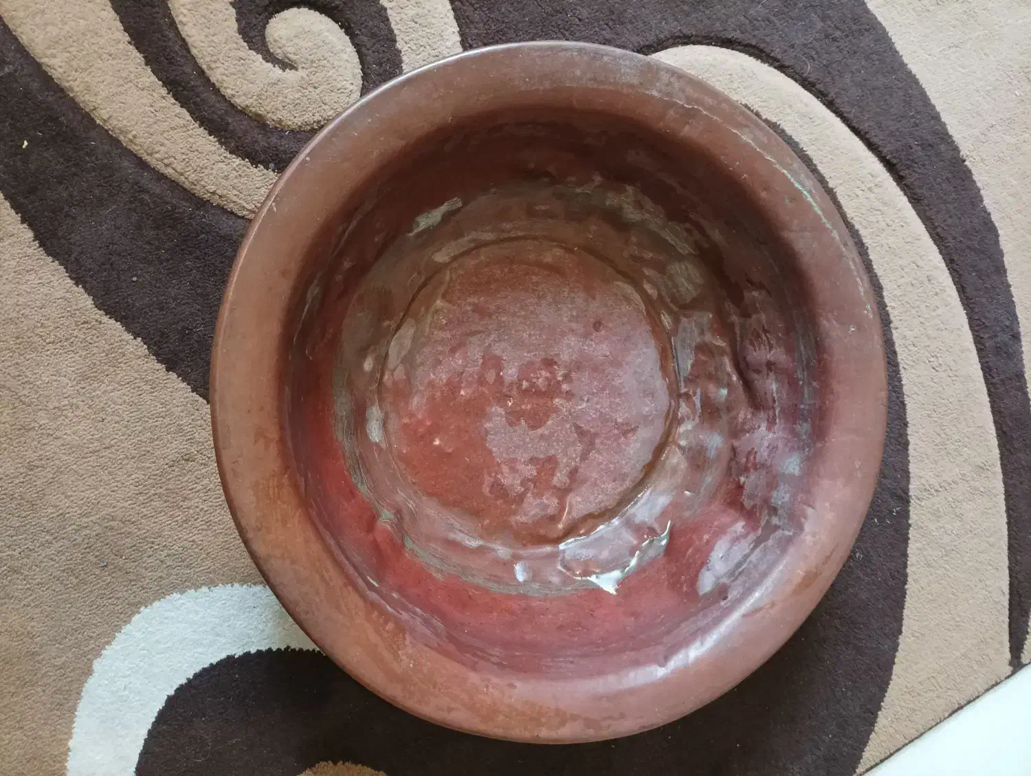 لگن بزرگ مسی|کلکسیون اشیاء عتیقه|تهران, چوب تراش|دیوار