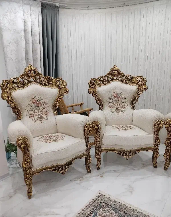 مبل سلطنتی ۹ نفره|مبلمان خانگی و میز عسلی|مهاباد (آذربایجان غربی), |دیوار