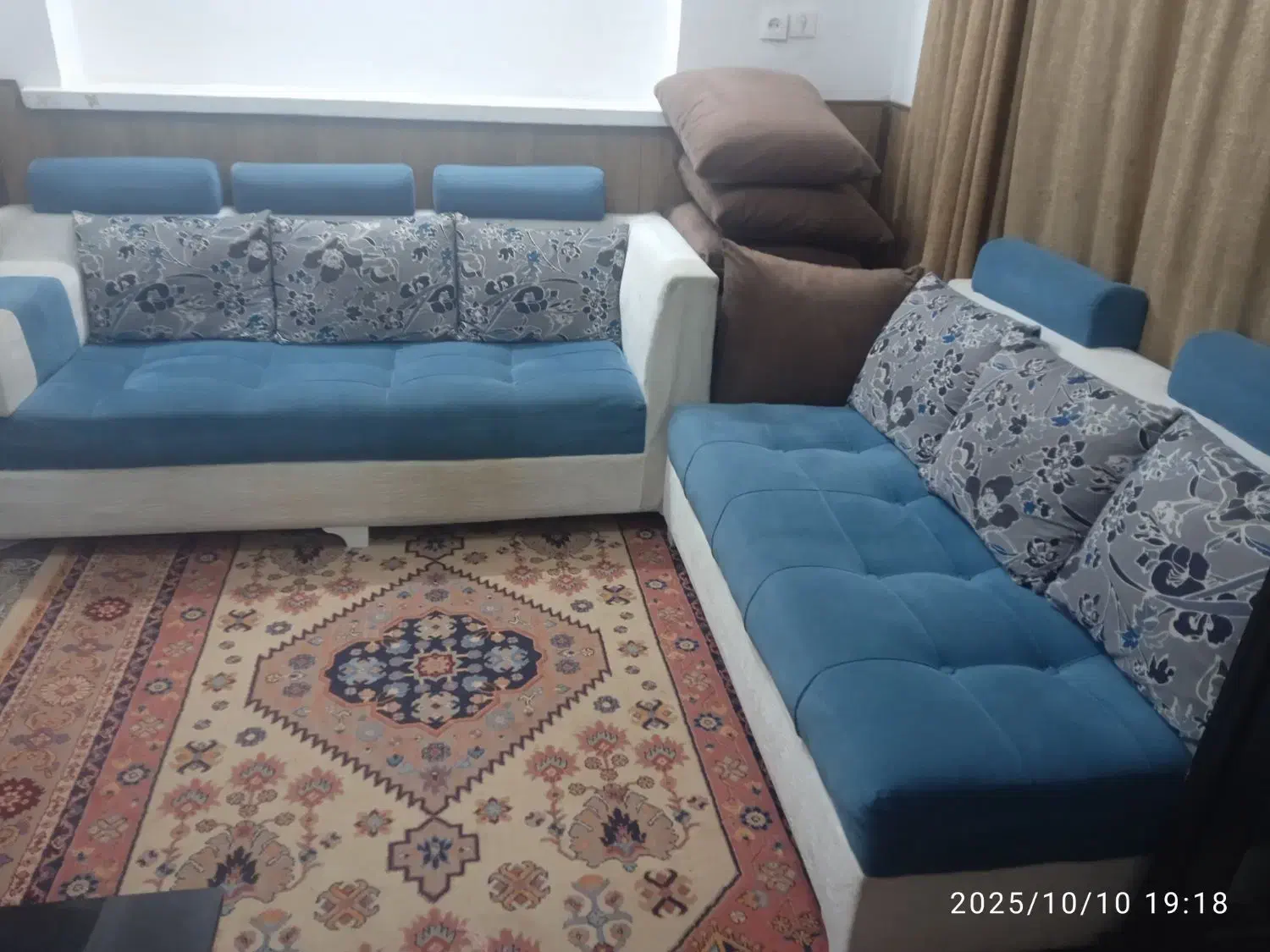 مبلمان راحتی ۷ نفره|مبلمان خانگی و میز عسلی|شیراز, چوگیاه‎|دیوار