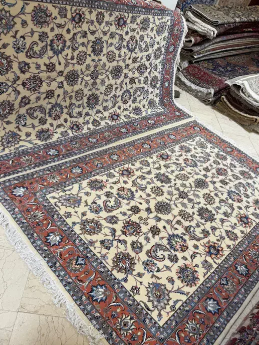 جفت ۶ متری افشان گل ابریشم|فرش|تهران, آسمان|دیوار