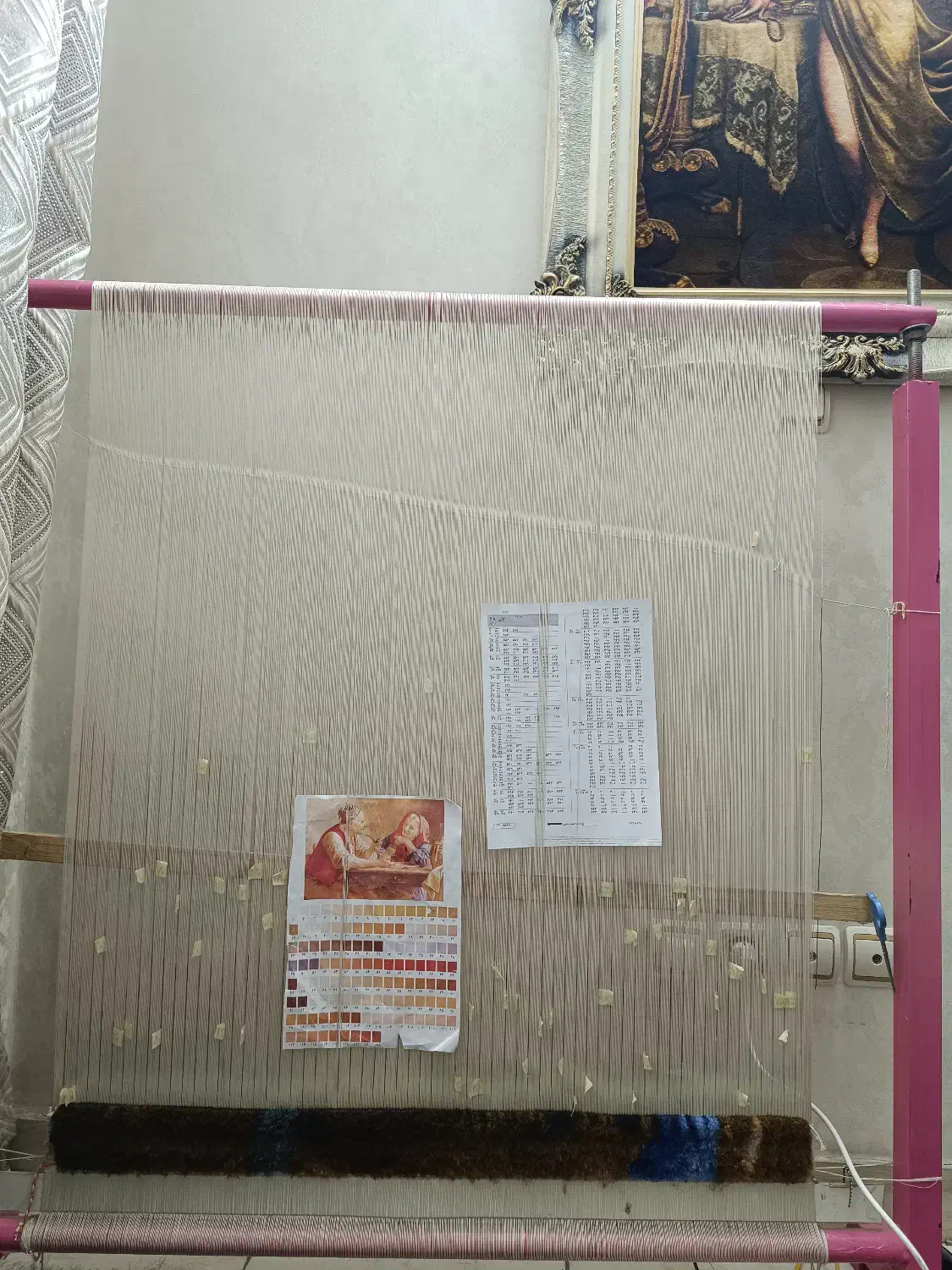 تابلو فرش چله ابریشم|تابلو فرش|تهران, شهرک ولیعصر جنوبی|دیوار