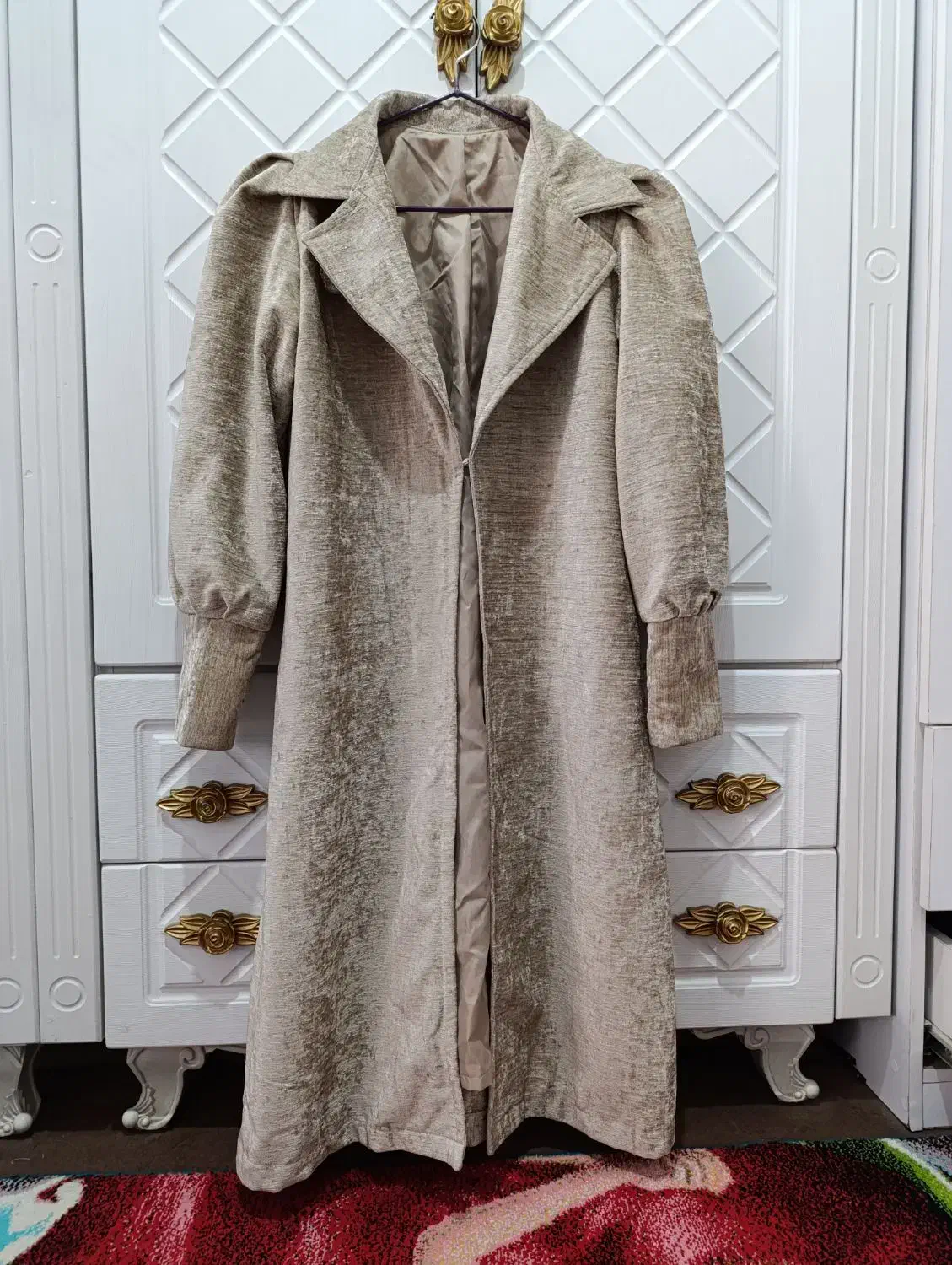 پالتو مزون دوز با شال مخملی|لباس|قم, کیوانفر|دیوار