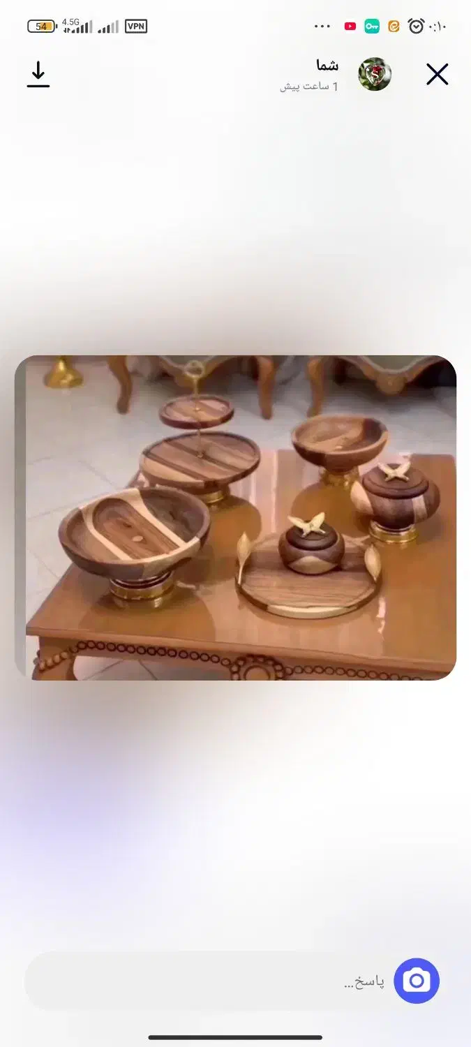 سرویس پذیرایی چوب گردو شش تکه اصل در دو مدل|ظروف سرو و پذیرایی|میانه, |دیوار