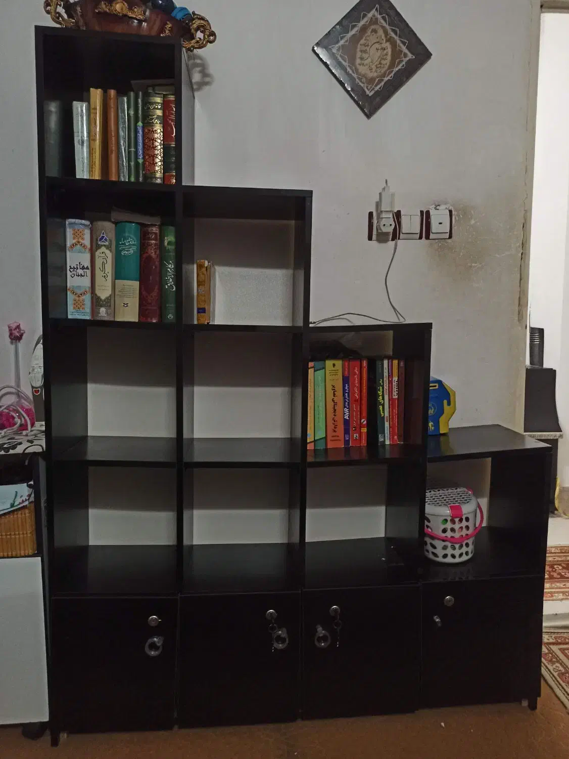 کتابخانه پلکانی|کتابخانه، شلف، قفسه‌های دیواری|مشهد, گلشور|دیوار