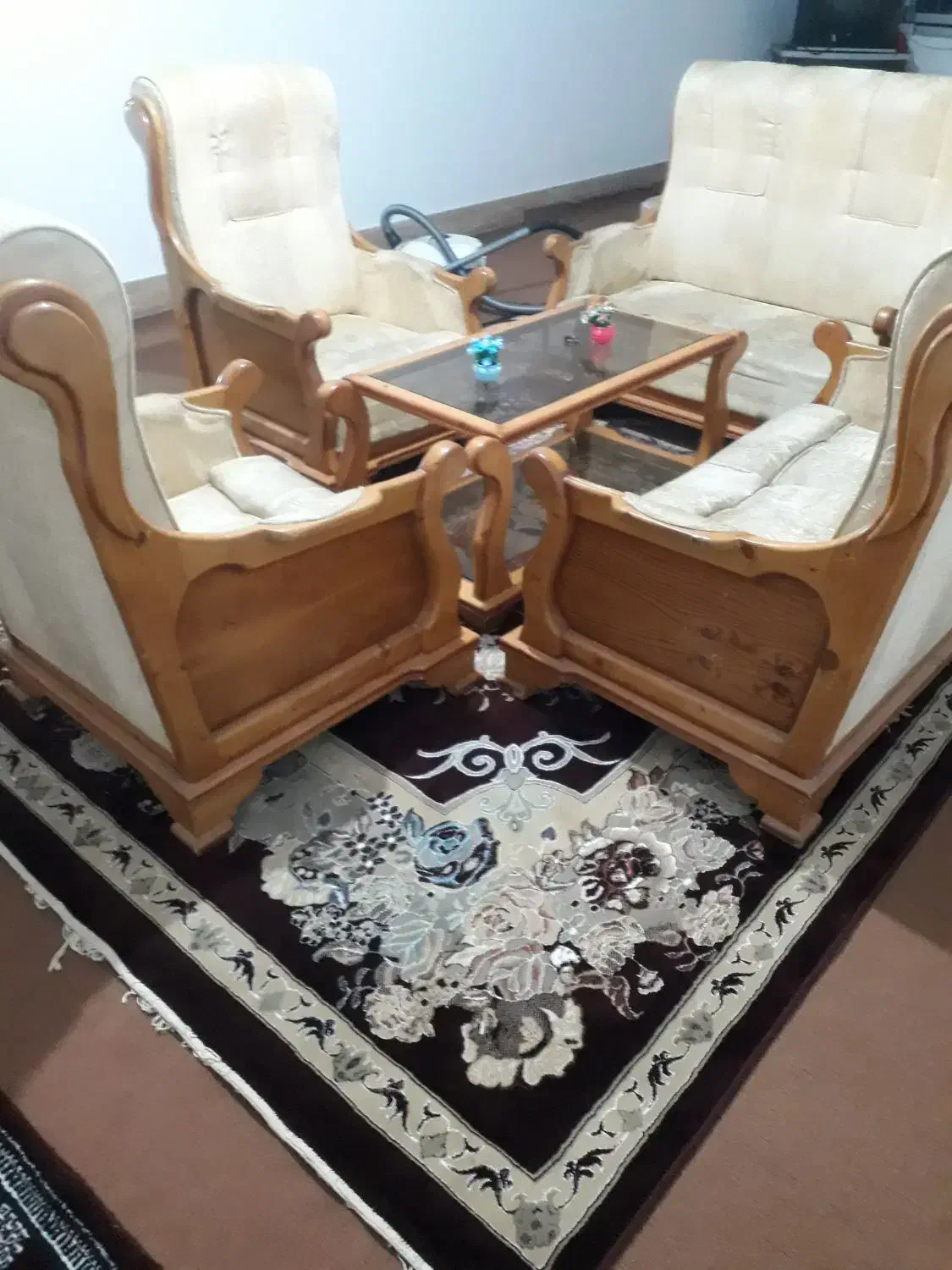 مبل ۶نفری بامیز عسلی|مبلمان خانگی و میز عسلی|بندر ترکمن, |دیوار