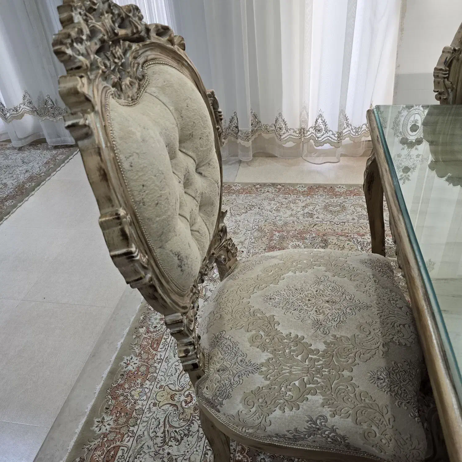 میز نهارخوری ۸ نفره سلطنتی|میز و صندلی غذاخوری|گناباد, |دیوار