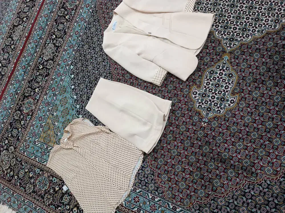 لباس کت و شلوار  کرمی رنگ سایز 38تا40|لباس|شهرکرد, |دیوار