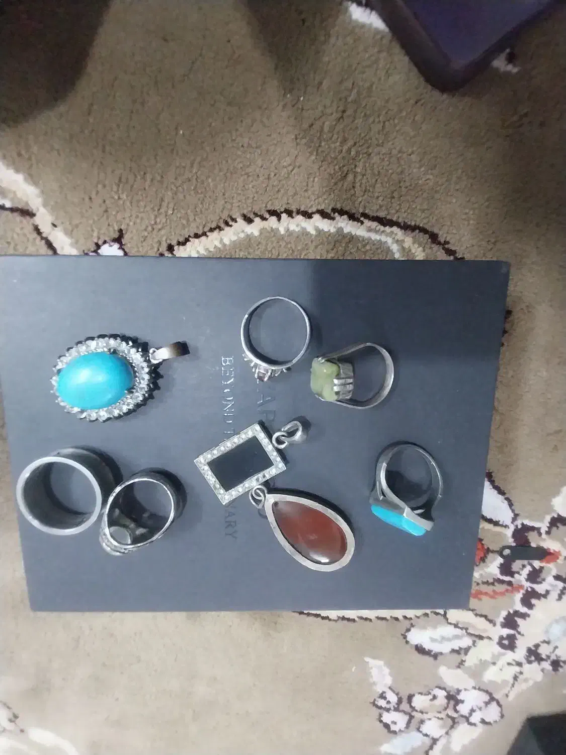 چند تا انگشتر و پلاک نقره|بدلیجات|قم, انصار‌الحسین|دیوار