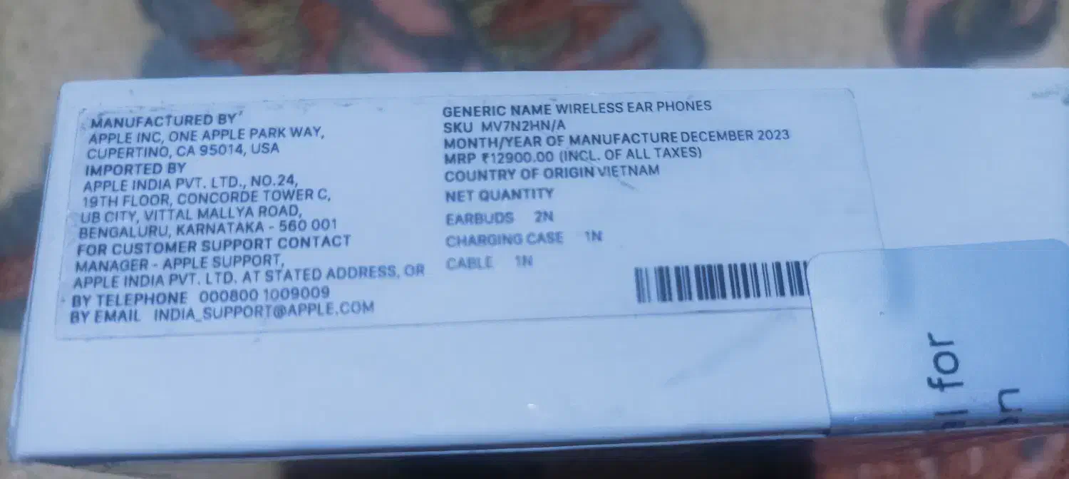 Apple AirPods (2nd Generation) Wireless Ear Buds|پخشکننده همراه|ری, سیزده آبان|دیوار