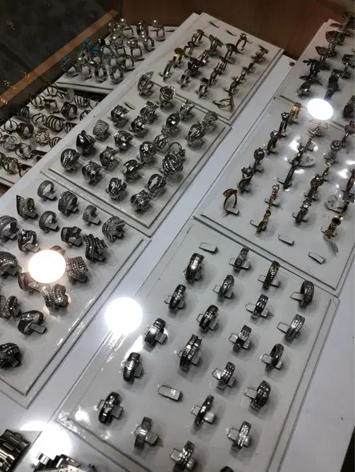 دستبند گردنبند انگشتر نیم ست استیل رنگ ثابت|بدلیجات|نیشابور, امام خمینی|دیوار