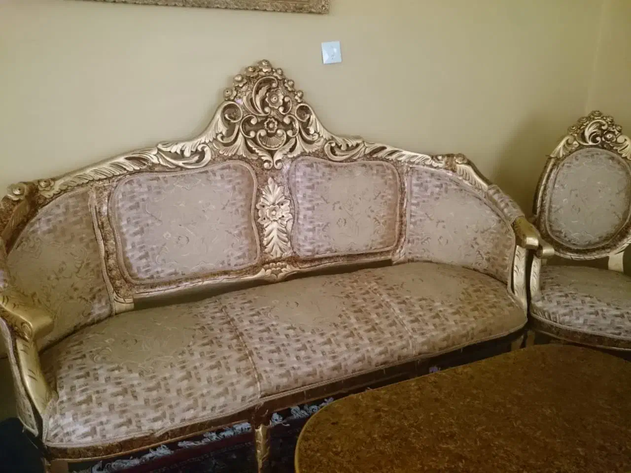 مبل سلطنتی 9نفره|مبلمان خانگی و میز عسلی|همدان, |دیوار