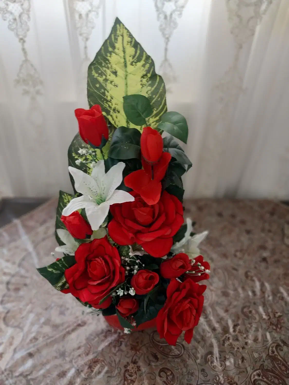 گلدان گل مصنوعی کارویی هدیه|گل مصنوعی|مشهد, سناباد|دیوار