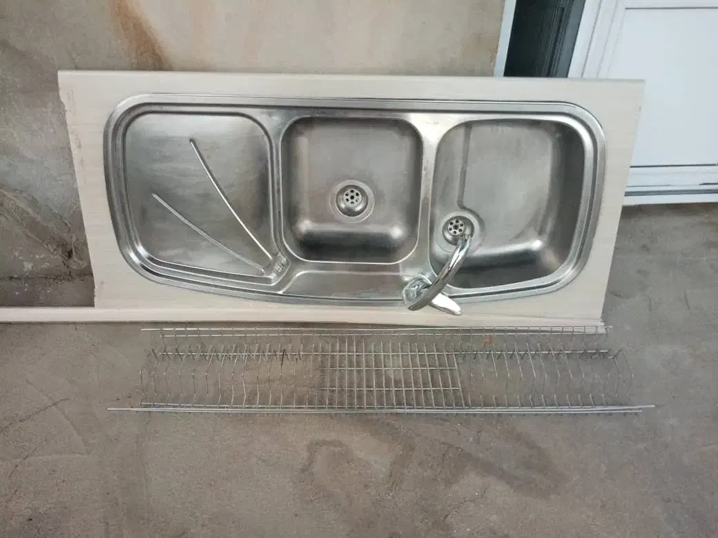 سینک ظرفشویی با ابچیکان|مصالح و تجهیزات ساختمان|انزل, |دیوار