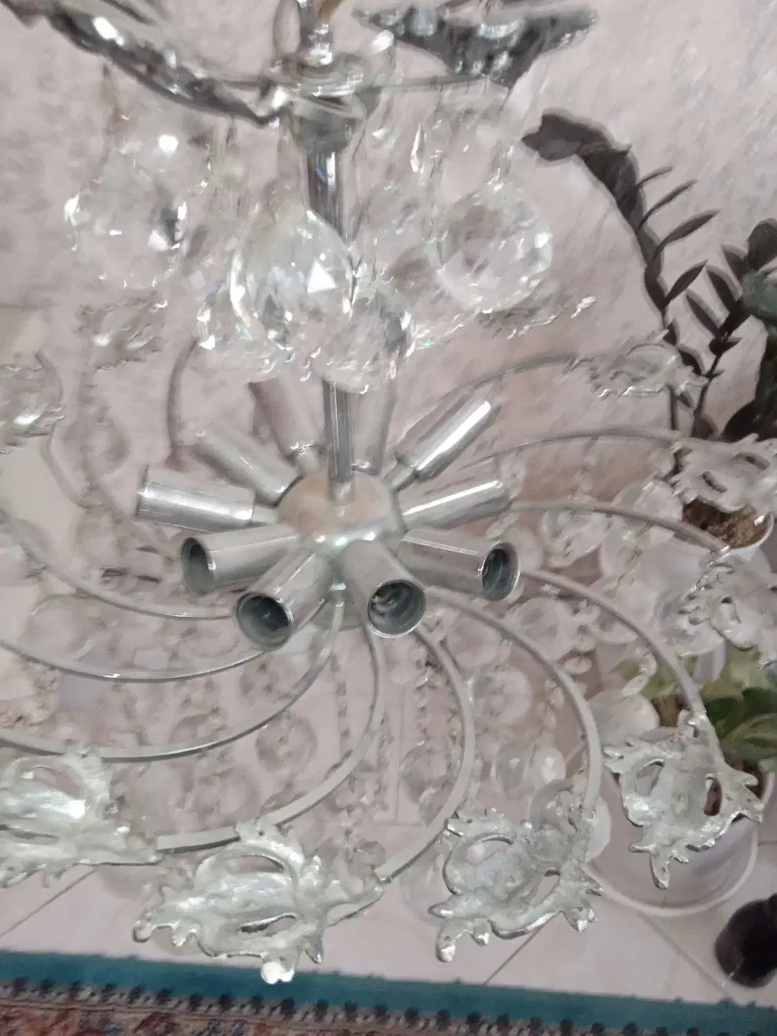 لوستر ده شاخه چراغ|لوستر و چراغ آویز|ری, دولت‌آباد|دیوار