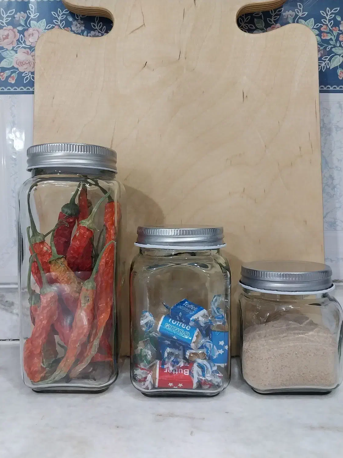 بانکه شیشه ای درب پیچی|ظروف نگهدارنده، پلاستیکی، یکبارمصرف|ری, فیروزآبادی|دیوار