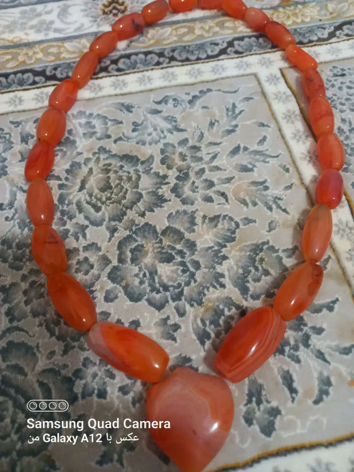 گردن بند عقیق قدیمی ...|کلکسیون اشیاء عتیقه|بجنورد, |دیوار