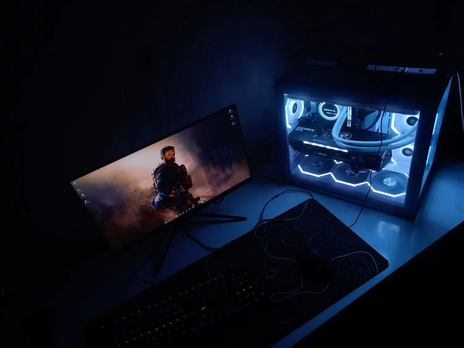 کیس گیمینگ  با مانیتور|رایانه رومیزی|پاکدشت, پاکدشت (مامازند)|دیوار