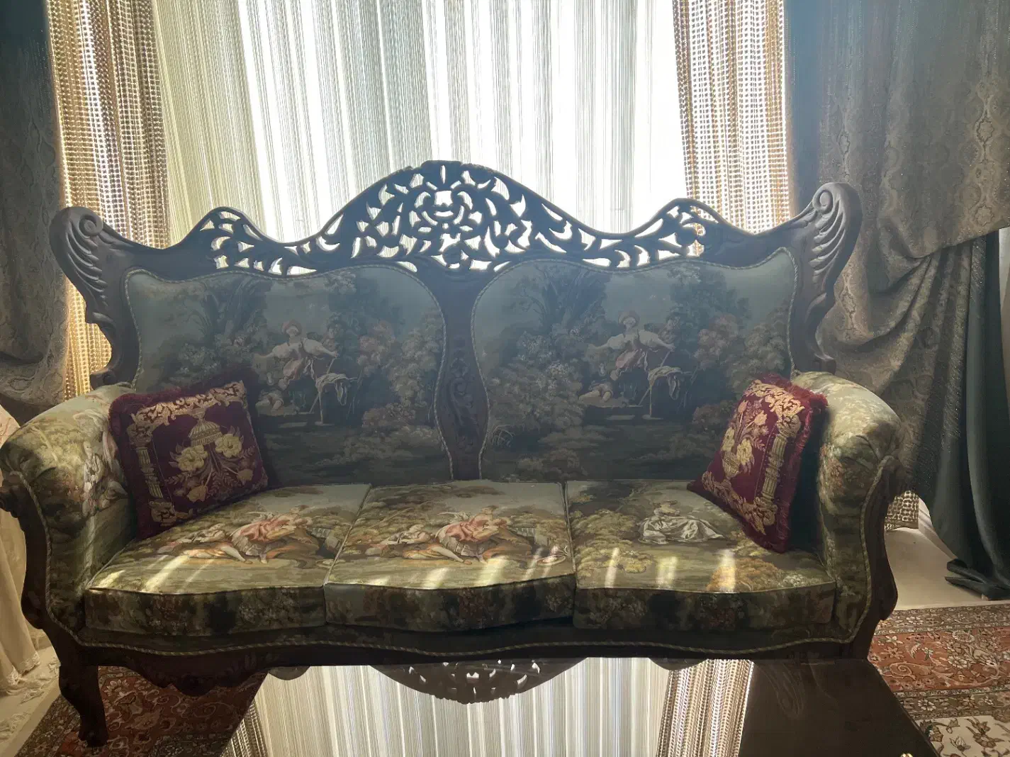 مبلمان نه نفره نو در تبریز|مبلمان خانگی و میز عسلی|تبریز, |دیوار