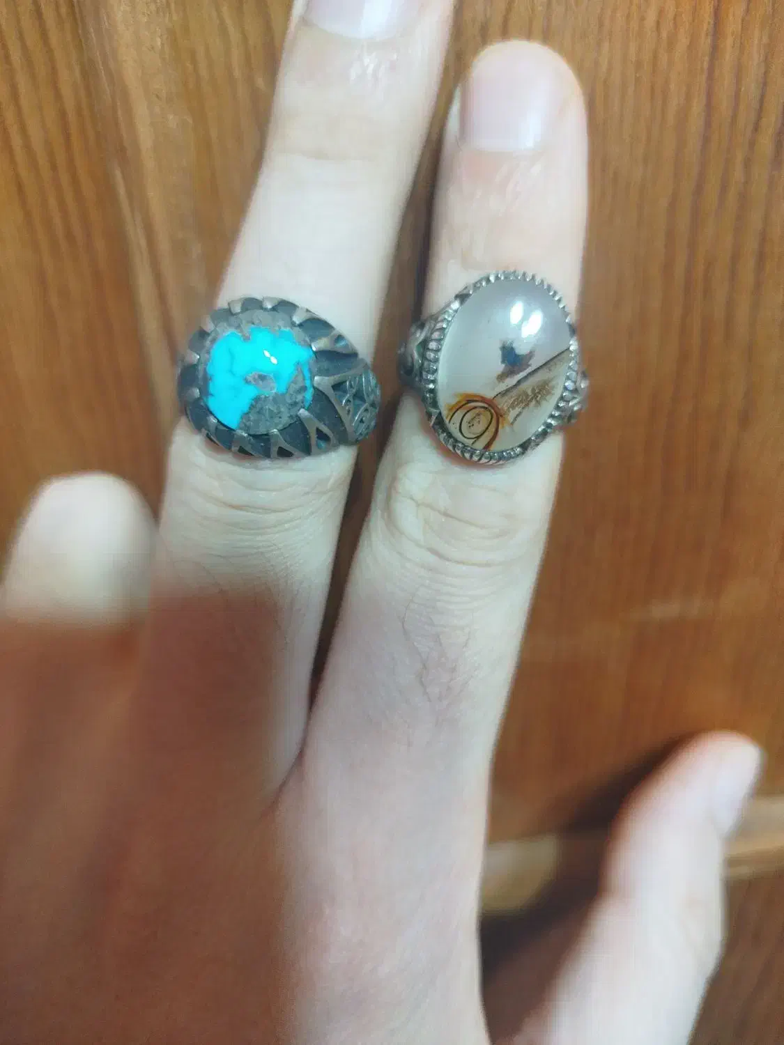 انگشتر نقره فیروزه و شجر|جواهرات|لاهیجان, یحی آباد|دیوار