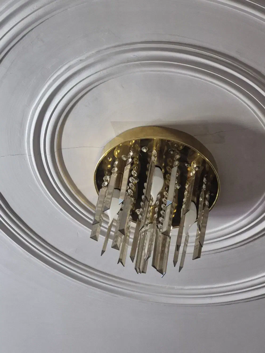 لوستر کریستالی یک جفت سالم و پر نور|لوستر و چراغ آویز|قم, عمار یاسر|دیوار