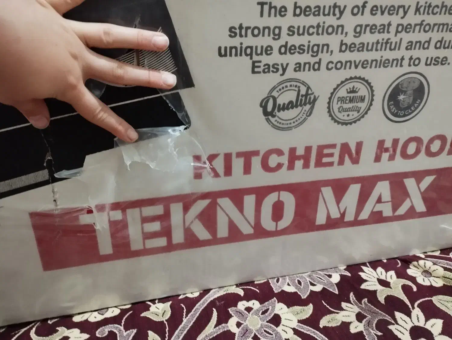 هود لمسی  سالم نو اصلا استفاده نشده آکبنده|هود|میانه, |دیوار