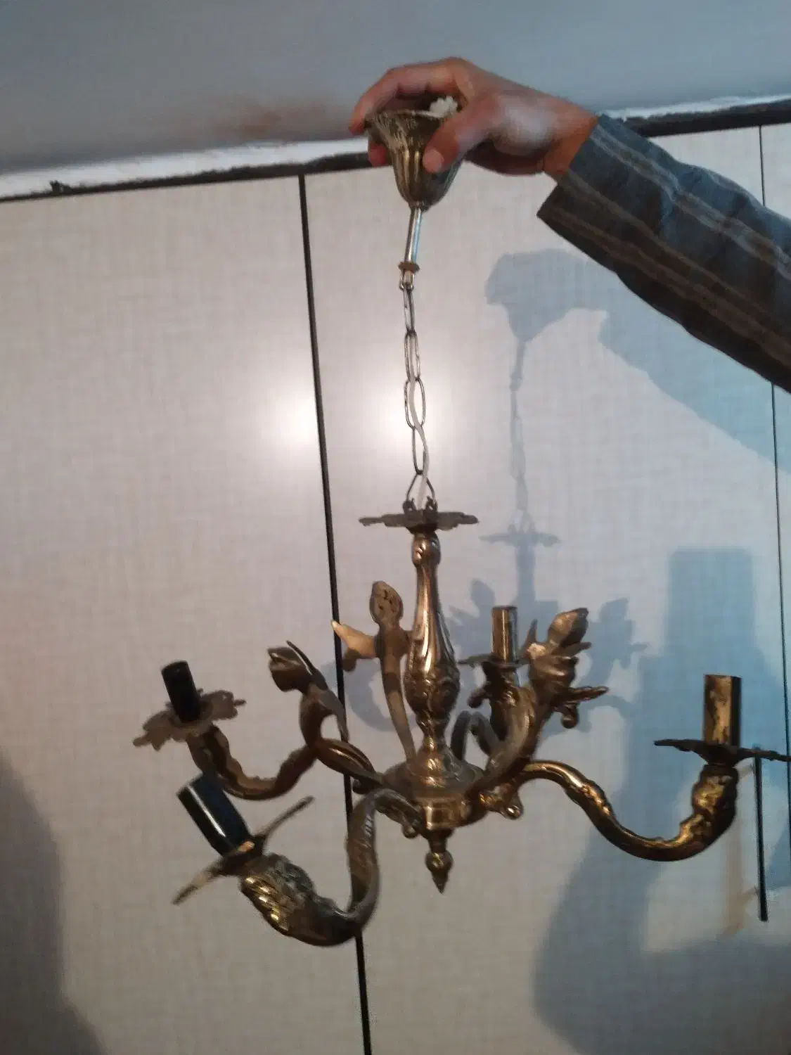 لوستربرنزفرشته|لوستر و چراغ آویز|زنجان, |دیوار