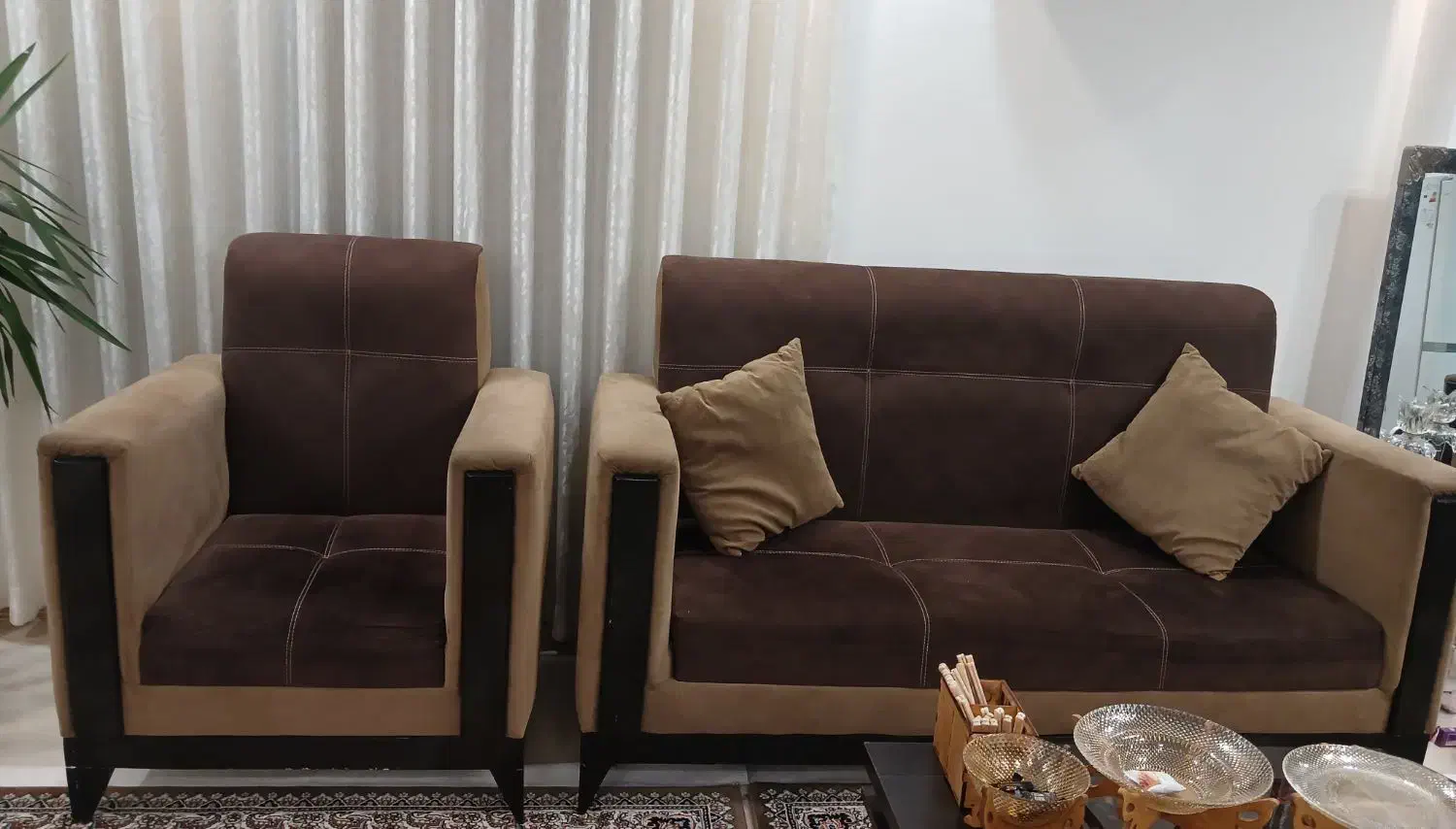 مبل ۷ نفره سالم|مبلمان خانگی و میز عسلی|کوچصفهان, |دیوار