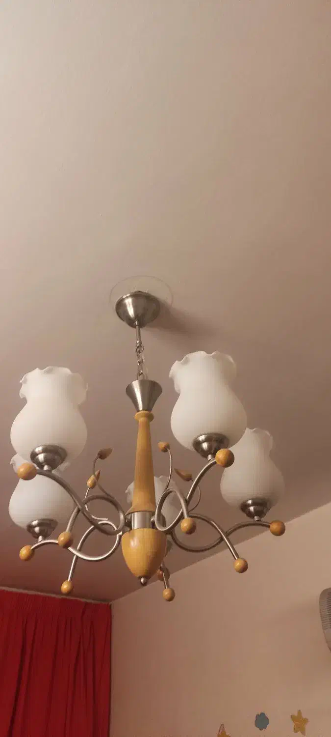 یک جفت لوستر ۵ شاخه|لوستر و چراغ آویز|مشهد, نیروی هوایی|دیوار