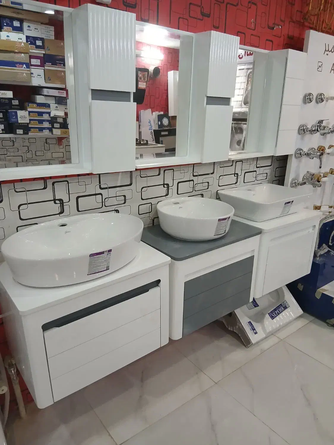 روشویی فانتزی کابینتی|لوازم سرویس بهداشتی|شاهین‌شهر, خانه کارگر|دیوار