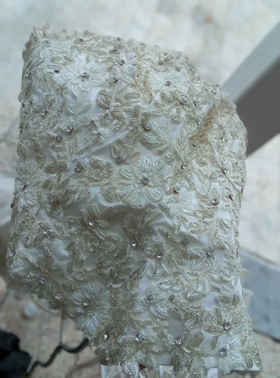 لباس عروس با تور سر و کت|لباس|گلپایگان, |دیوار