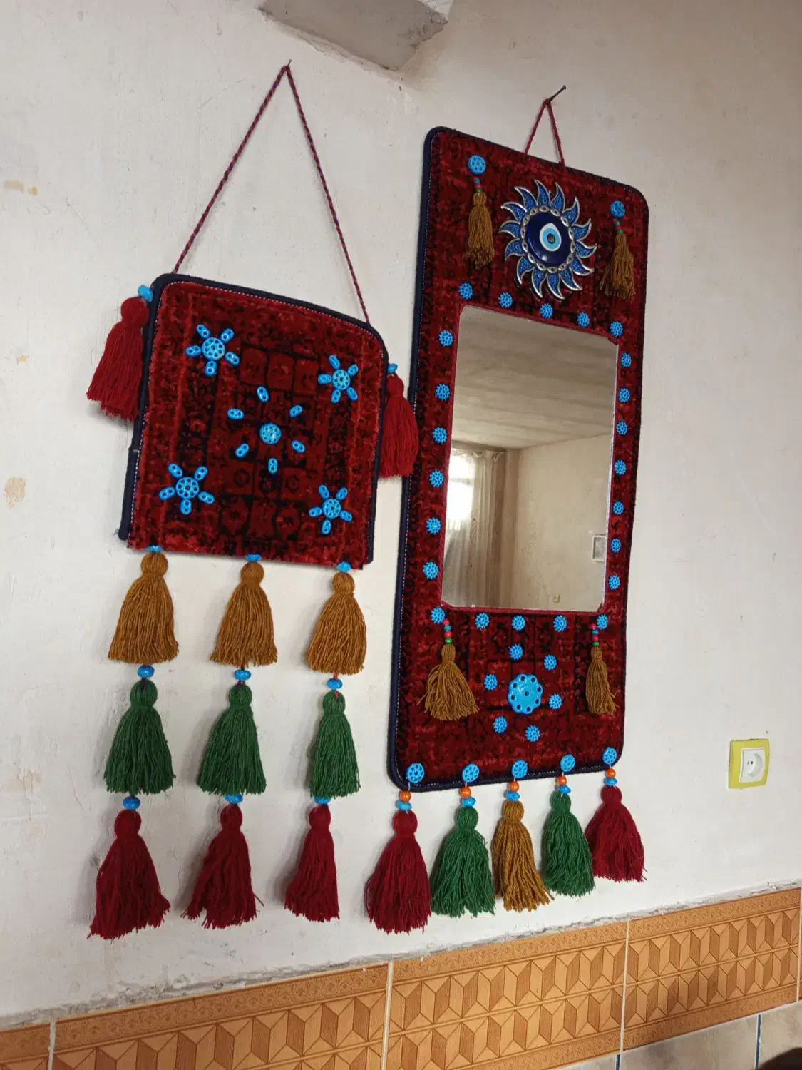 ست آینه و جا قرآنی سنتی|صنایع دستی و سایر لوازم تزئینی|یاسوج, |دیوار