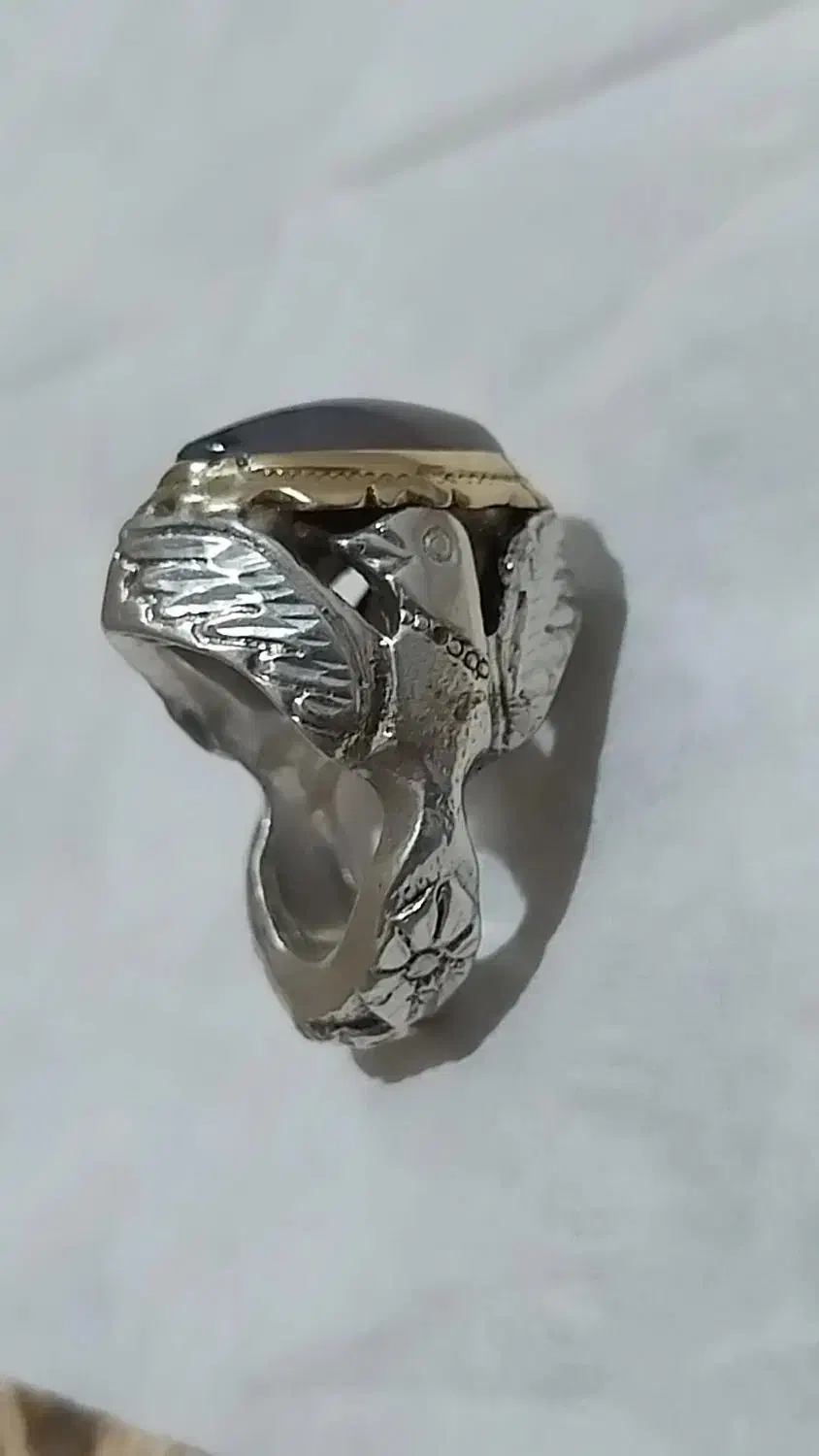 انگشترنقره شجر قائن کلکسیونی سنگین وزن|جواهرات|کرمانشاه, |دیوار