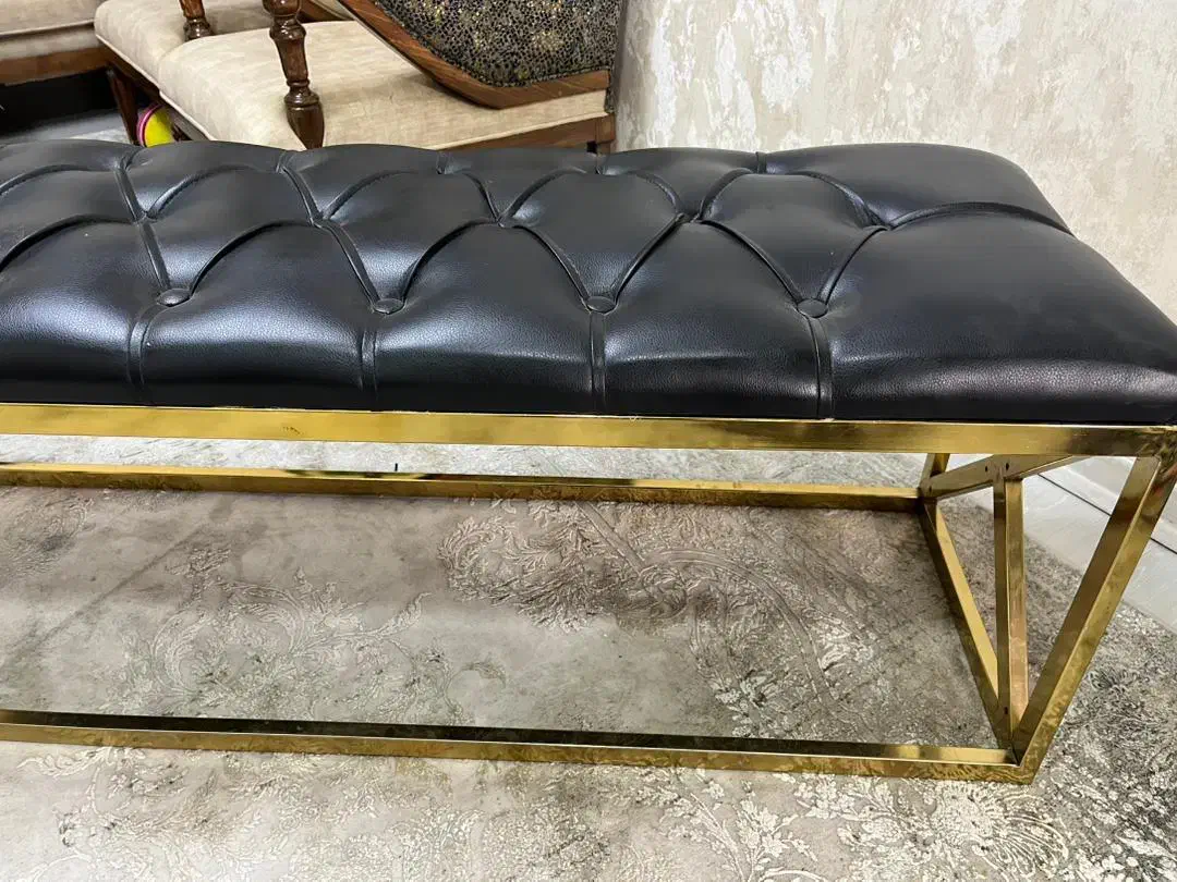 پاف ۳ نفره چرم|صندلی و نیمکت|فولادشهر, B7|دیوار